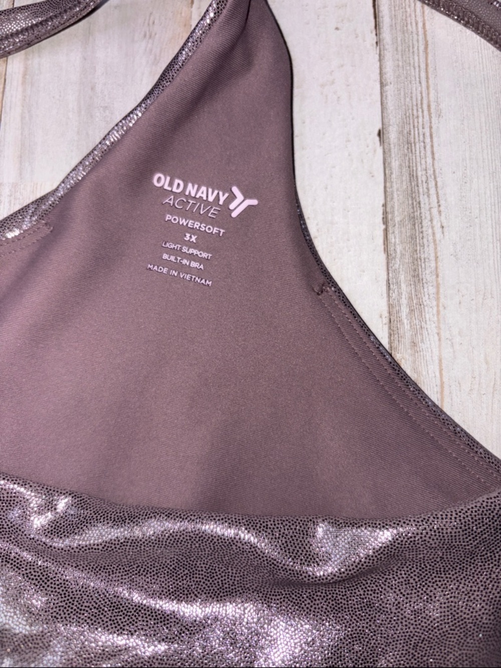 Old Navy Active Powersoft Metallic Cami Tank Top Size 3X NWT - Picture 11 of 13